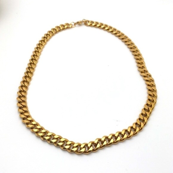 Hypoallergenic 18K Gold Cuban Cable Necklace - Picture 2 of 5